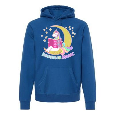 Reading Unicorn Believe In Yourself & Magic Premium Hoodie