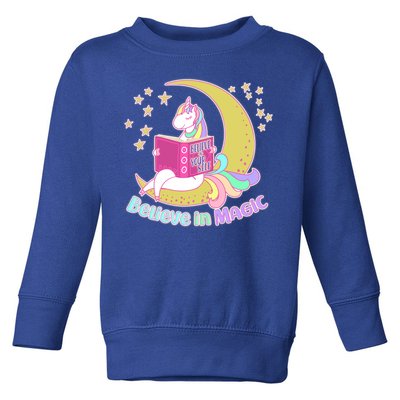 Reading Unicorn Believe In Yourself & Magic Toddler Sweatshirt