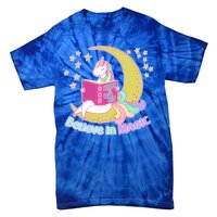 Reading Unicorn Believe In Yourself & Magic Tie-Dye T-Shirt