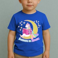 Reading Unicorn Believe In Yourself & Magic Toddler T-Shirt