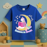 Reading Unicorn Believe In Yourself & Magic Toddler T-Shirt