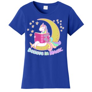 Reading Unicorn Believe In Yourself & Magic Women's T-Shirt