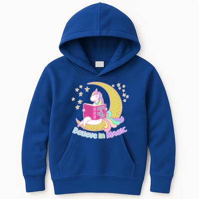 Reading Unicorn Believe In Yourself & Magic Kids Hoodie