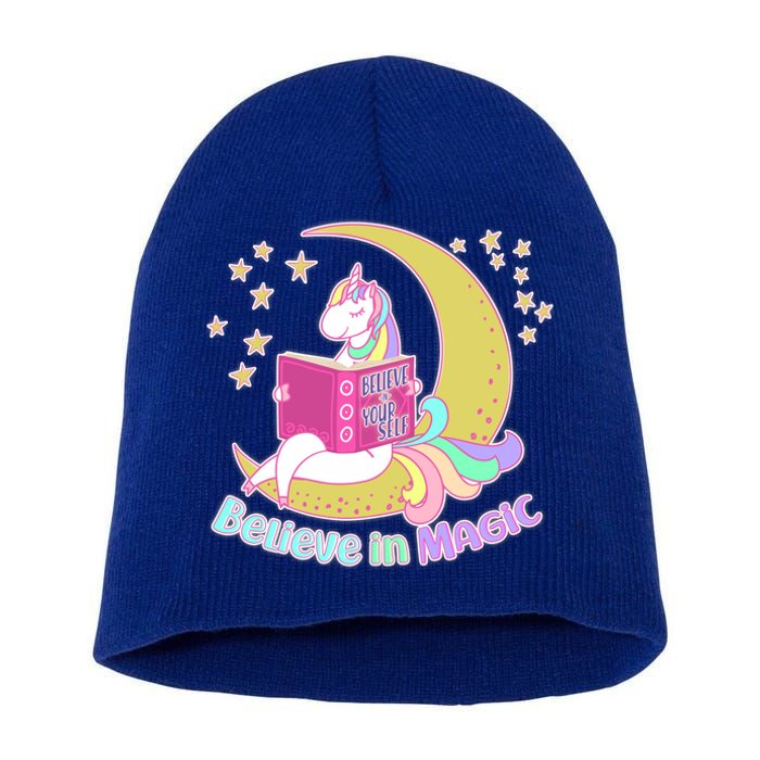 Reading Unicorn Believe In Yourself & Magic Short Acrylic Beanie