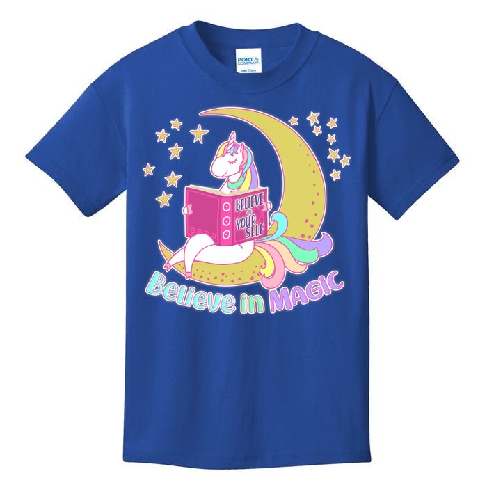 Reading Unicorn Believe In Yourself & Magic Kids T-Shirt