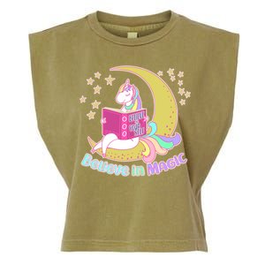 Reading Unicorn Believe In Yourself & Magic Garment-Dyed Women's Muscle Tee