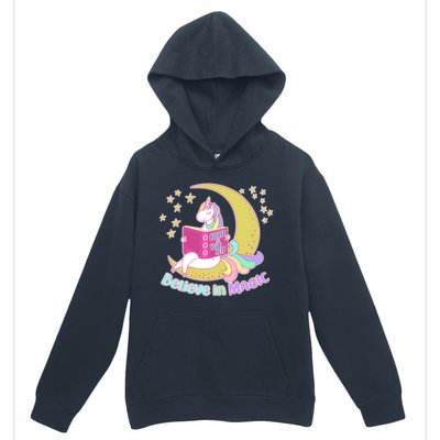 Reading Unicorn Believe In Yourself & Magic Urban Pullover Hoodie