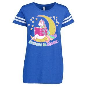 Reading Unicorn Believe In Yourself & Magic Enza Ladies Jersey Football T-Shirt