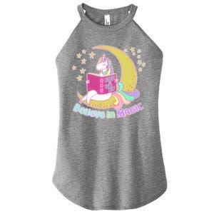 Reading Unicorn Believe In Yourself & Magic Women's Perfect Tri Rocker Tank