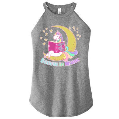 Reading Unicorn Believe In Yourself & Magic Women’s Perfect Tri Rocker Tank