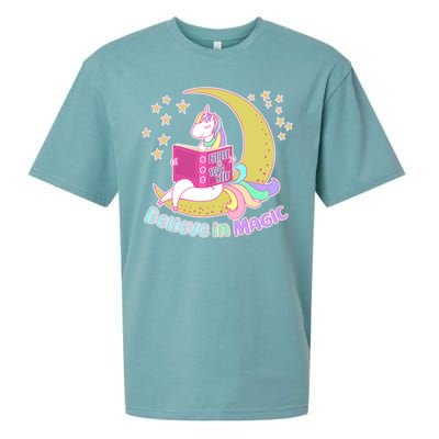 Reading Unicorn Believe In Yourself & Magic Sueded Cloud Jersey T-Shirt