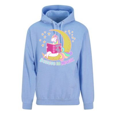 Reading Unicorn Believe In Yourself & Magic Unisex Surf Hoodie