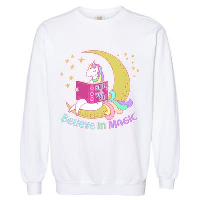 Reading Unicorn Believe In Yourself & Magic Garment-Dyed Sweatshirt