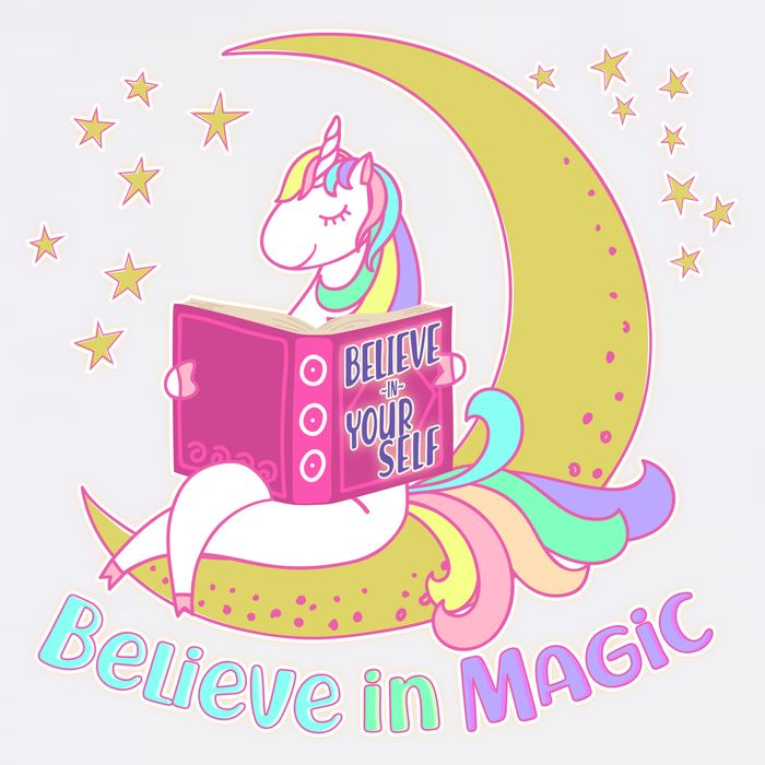 Reading Unicorn Believe In Yourself & Magic Garment-Dyed Sweatshirt