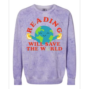 Reading Will Save The World Colorblast Crewneck Sweatshirt