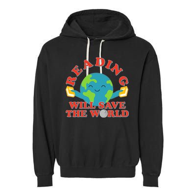 Reading Will Save The World Garment-Dyed Fleece Hoodie