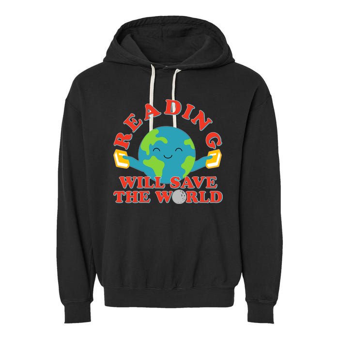 Reading Will Save The World Garment-Dyed Fleece Hoodie