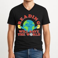 Reading Will Save The World V-Neck T-Shirt