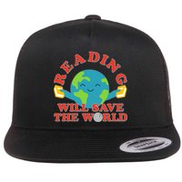 Reading Will Save The World Flat Bill Trucker Hat