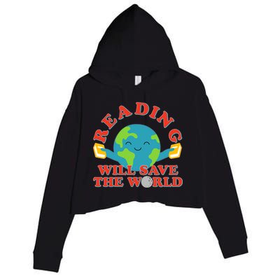 Reading Will Save The World Crop Fleece Hoodie