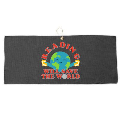 Reading Will Save The World Large Microfiber Waffle Golf Towel