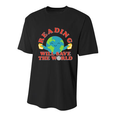 Reading Will Save The World Youth Performance Sprint T-Shirt