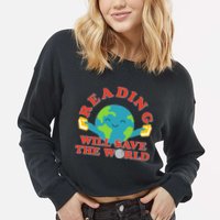 Reading Will Save The World Cropped Pullover Crew