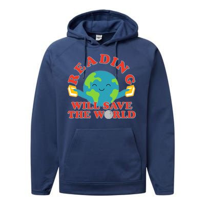 Reading Will Save The World Performance Fleece Hoodie