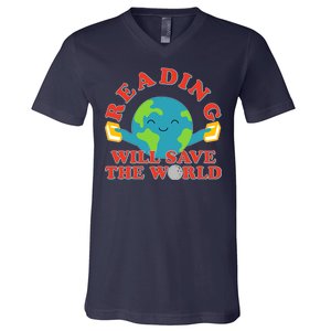 Reading Will Save The World V-Neck T-Shirt