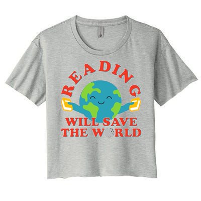 Reading Will Save The World Women's Crop Top Tee