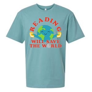 Reading Will Save The World Sueded Cloud Jersey T-Shirt