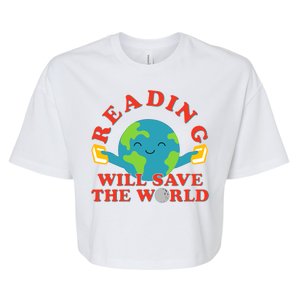 Reading Will Save The World Bella+Canvas Jersey Crop Tee