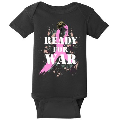 Ready For War Breast Cancer Baby Bodysuit