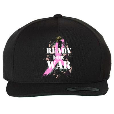 Ready For War Breast Cancer Wool Snapback Cap