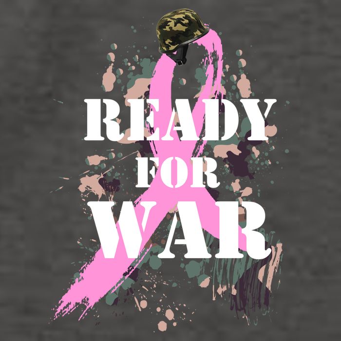 Ready For War Breast Cancer Vector Backpack