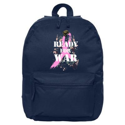 Ready For War Breast Cancer 16 in Basic Backpack