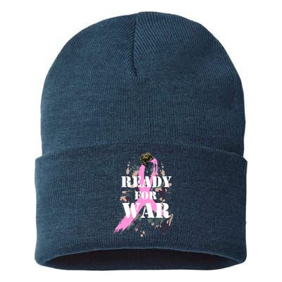 Ready For War Breast Cancer Sustainable Knit Beanie