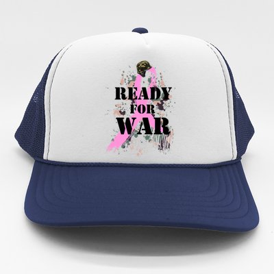 Ready For War Breast Cancer Trucker Hat