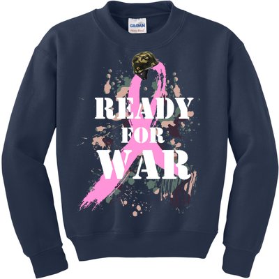 Ready For War Breast Cancer Kids Sweatshirt