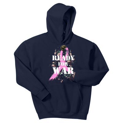 Ready For War Breast Cancer Kids Hoodie