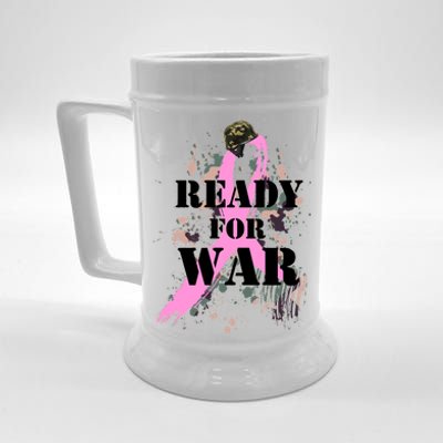 Ready For War Breast Cancer Beer Stein