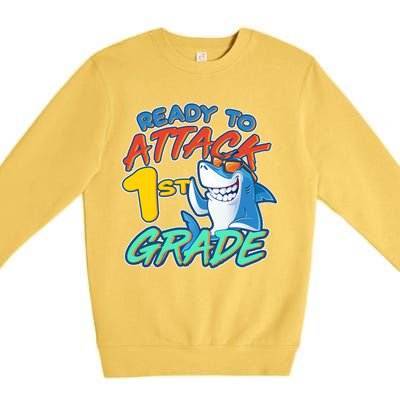 Ready To Attack 1st Grade Shark Premium Crewneck Sweatshirt