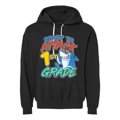 Ready To Attack 1st Grade Shark Garment-Dyed Fleece Hoodie