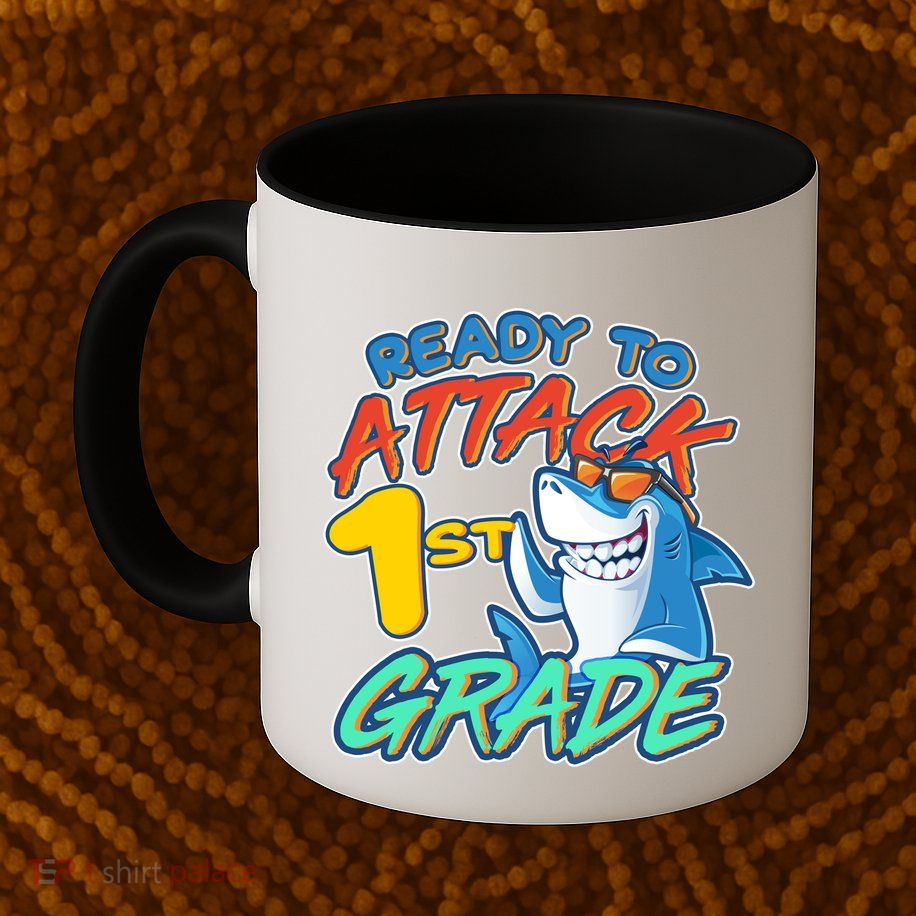 Ready To Attack 1st Grade Shark Mug