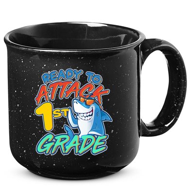 Ready To Attack 1st Grade Shark 15oz Campfire Ceramic Mug