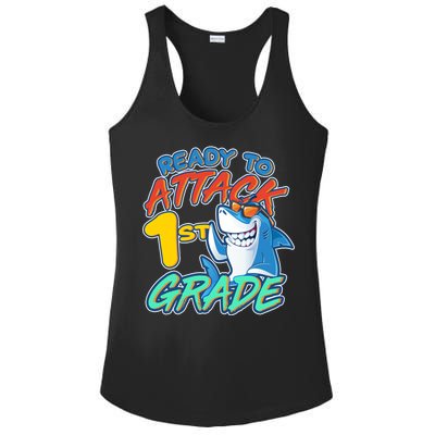 Ready To Attack 1st Grade Shark Ladies PosiCharge Competitor Racerback Tank