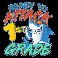 Ready To Attack 1st Grade Shark 16oz Travel Tumbler