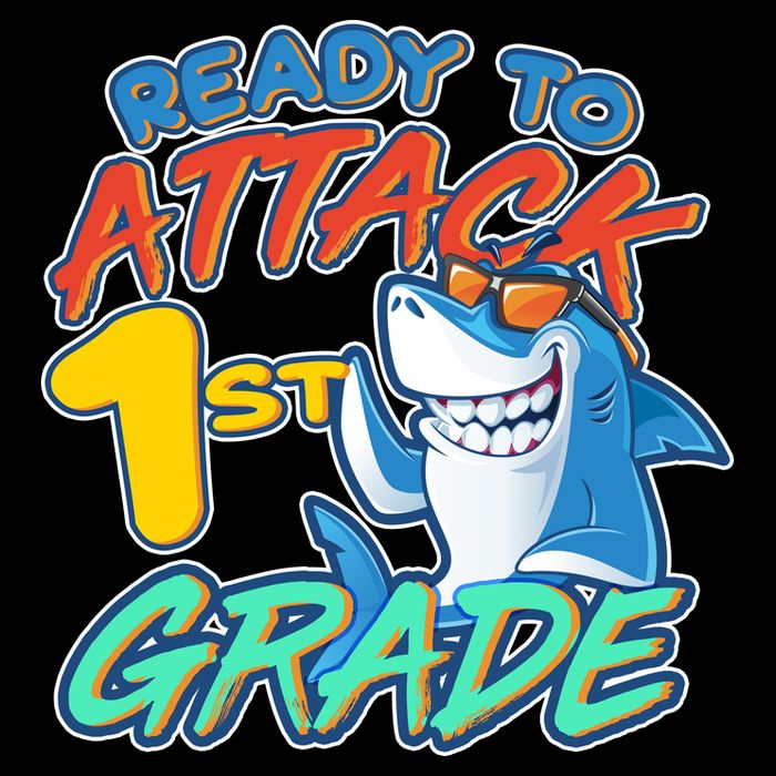 Ready To Attack 1st Grade Shark 16oz Travel Tumbler