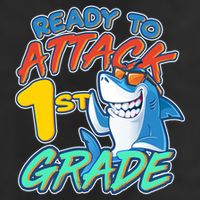 Ready To Attack 1st Grade Shark Trucker Hat