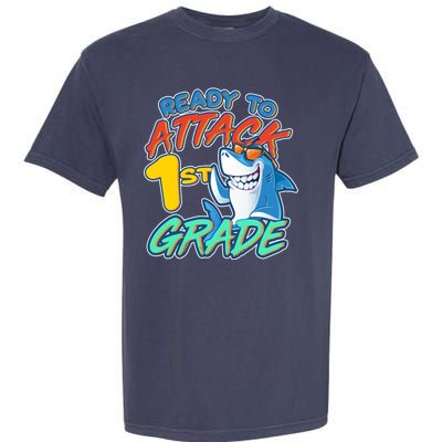 Ready To Attack 1st Grade Shark Garment-Dyed Heavyweight T-Shirt